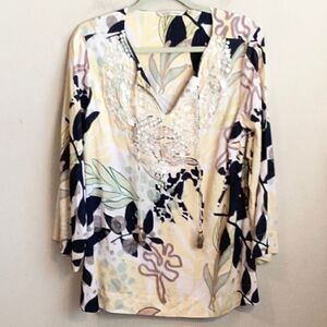 Soft Surroundings Printed Tunic Top M